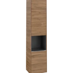 V&b subway 3.0 høyskap 40x171 høyre 2 dører & hylle kansas oak håndtak i krom