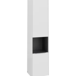 V&b subway 3.0 høyskap 40x171 venstre 2 dører & hylle brilliant white håndtak i krom