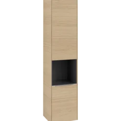 V&b subway 3.0 høyskap 40x171 venstre 2 dører & hylle nordic oak håndtak i krom