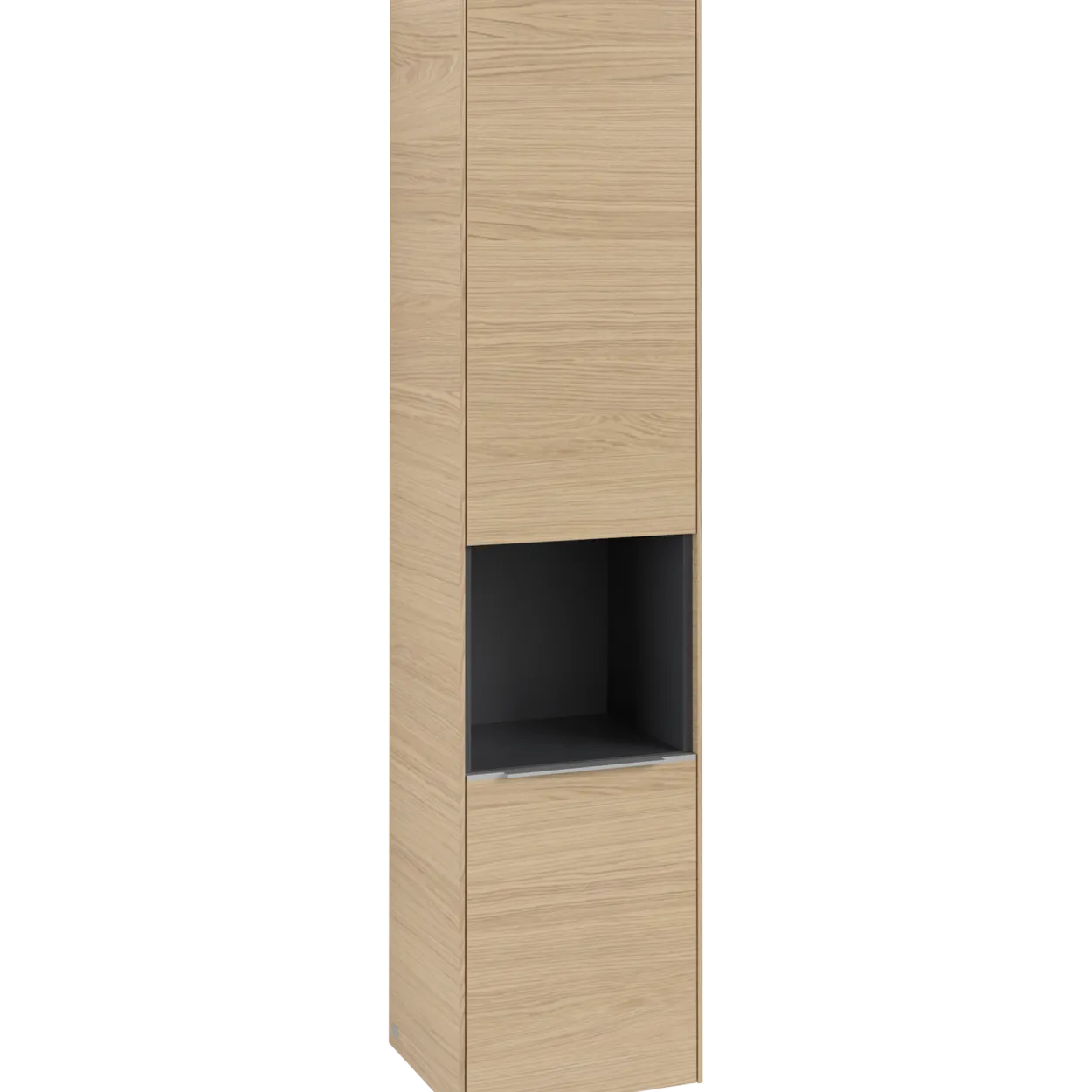 V&b subway 3.0 høyskap 40x171 venstre 2 dører & hylle nordic oak håndtak i krom