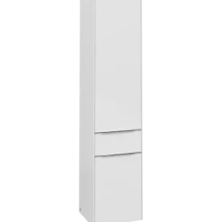 V&b subway 3.0 høyskap 40x171 venstre 2 dører & skuff brilliant white håndtak i krom