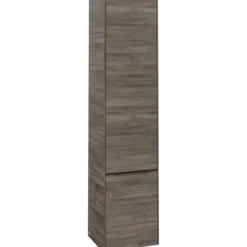 V&b subway 3.0 høyskap 40x171 venstre 2 dører stone oak håndtak i volcano black
