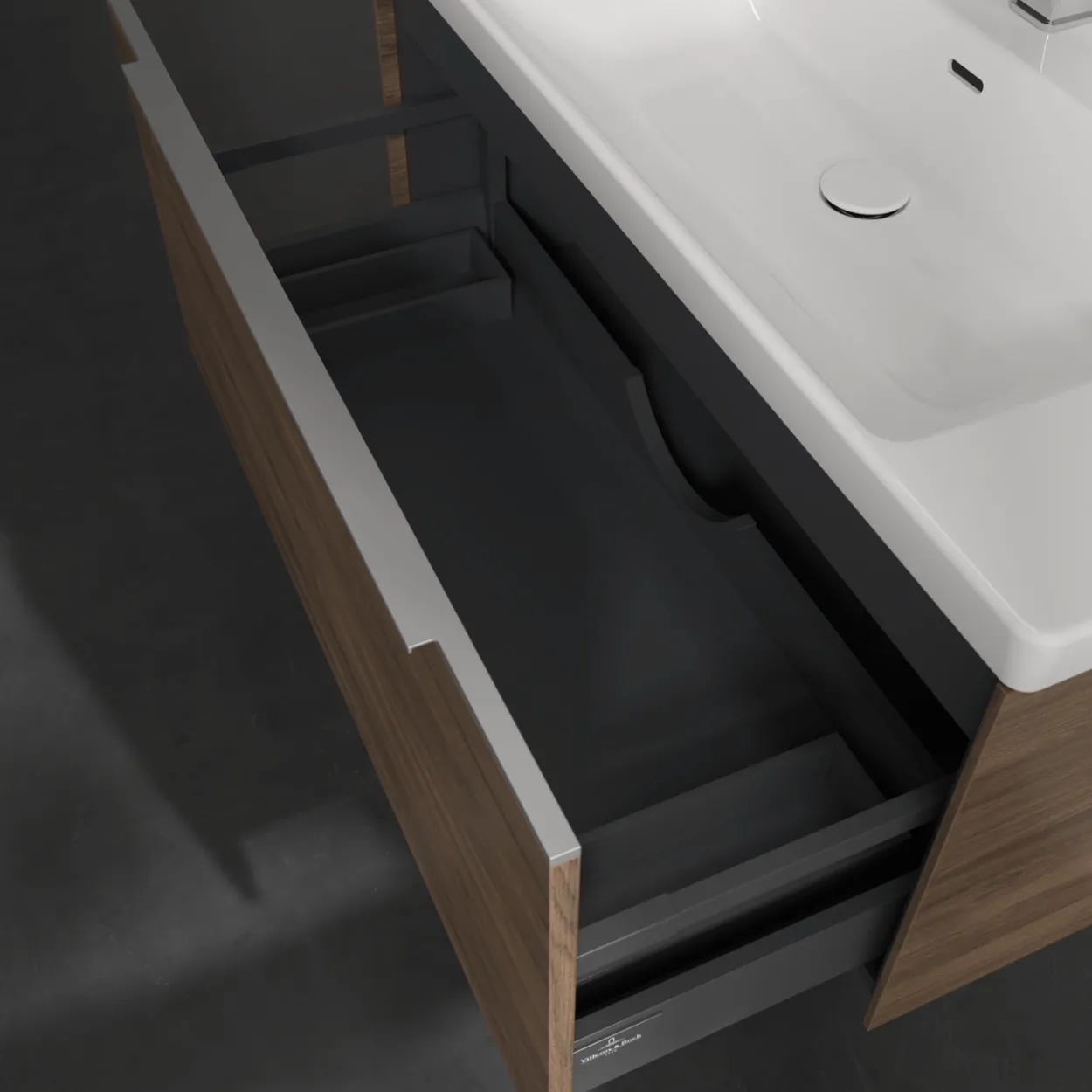 V&b subway 3.0 servantskap 97x42 arizona oak håndtak i krom