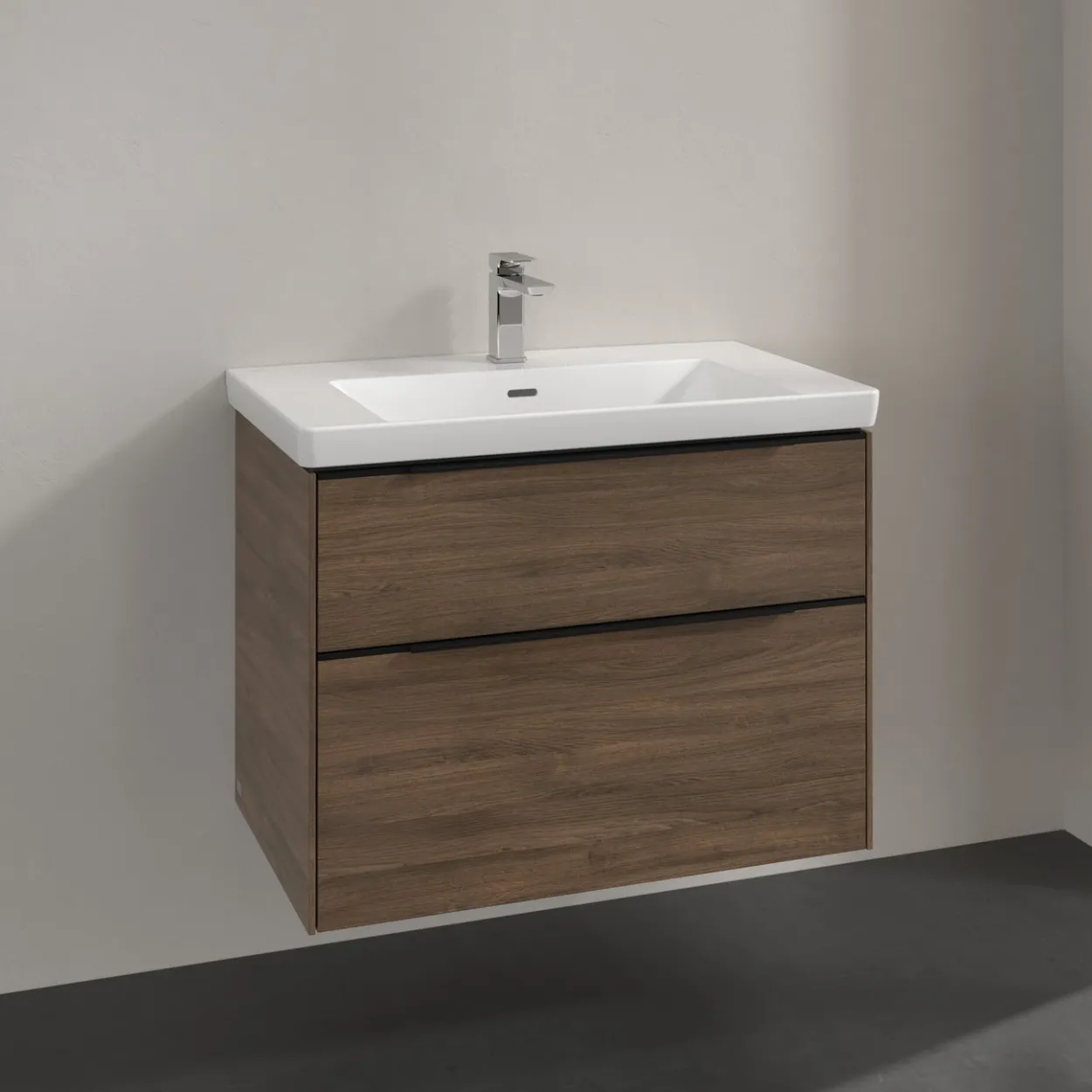V&b subway 3.0 servantskap 77x57 arizona oak håndtak i volcano black