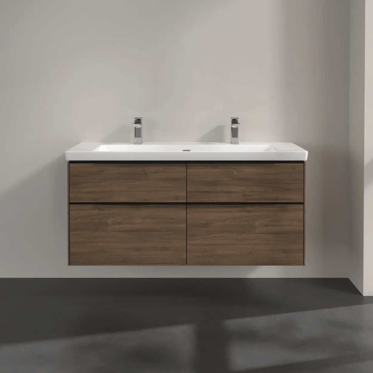 V&b subway 3.0 servantskap 127x57 arizona oak håndtak i volcano black