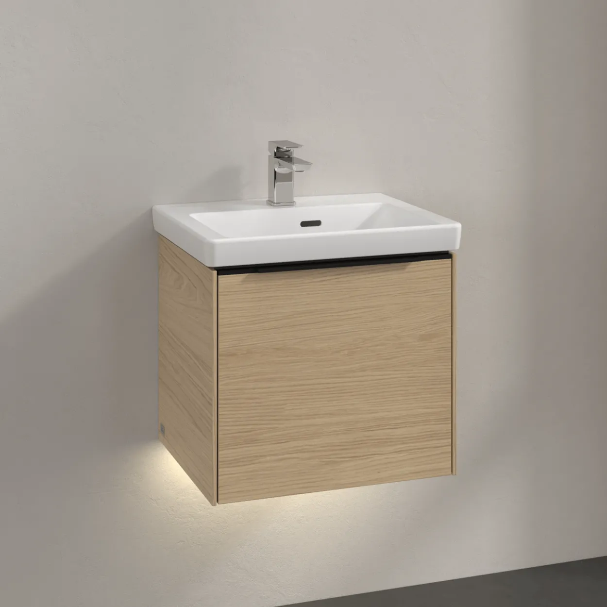 V&b subway 3.0 servantskap 47x42 arizona oak m/lys håndtak i volcano black