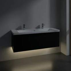 V&b subway 3.0 servantskap 127x42 arizona oak m/lys håndtak i volcano black
