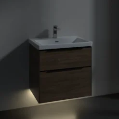 V&b subway 3.0 servantskap 62x57 arizona oak m/lys håndtak i volcano black