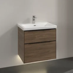 V&b subway 3.0 servantskap 62x57 arizona oak m/lys håndtak i volcano black