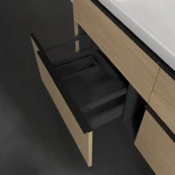 V&b subway 3.0 servantskap 127x57 arizona oak m/lys håndtak i volcano black