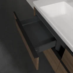 V&b subway 3.0 servantskap 127x57 arizona oak m/lys håndtak i volcano black
