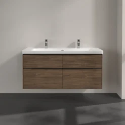 V&b subway 3.0 servantskap 127x57 arizona oak m/lys håndtak i volcano black