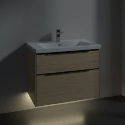V&b subway 3.0 servantskap 77x57 arizona oak m/lys håndtak i volcano black