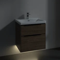 V&b subway 3.0 servantskap 57x47 arizona oak m/lys håndtak i volcano black