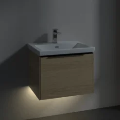 V&b subway 3.0 servantskap 57x42 arizona oak m/lys håndtak i volcano black