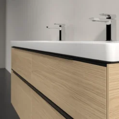 V&b subway 3.0 servantskap 127x57 arizona oak m/lys håndtak i volcano black