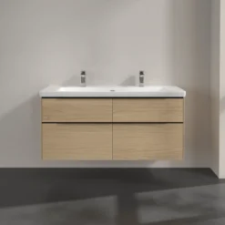 V&b subway 3.0 servantskap 127x57 arizona oak m/lys håndtak i volcano black