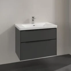 V&b subway 3.0 servantskap 77x57 black graphite håndtak i volcano