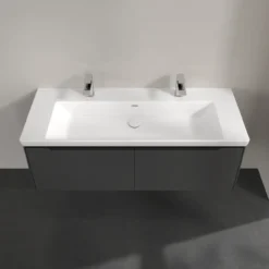 V&b subway 3.0 servantskap 127x42 black graphite håndtak i volcano