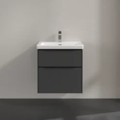 V&b subway 3.0 servantskap 57x47 black graphite håndtak i volcano