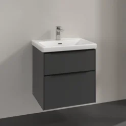 V&b subway 3.0 servantskap 57x47 black graphite håndtak i volcano