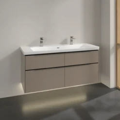 V&b subway 3.0 servantskap 127x57 black taupe m/lys håndtak i volcano