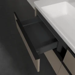 V&b subway 3.0 servantskap 127x57 black taupe m/lys håndtak i volcano