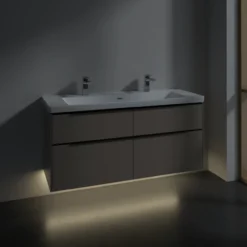 V&b subway 3.0 servantskap 127x57 black taupe m/lys håndtak i volcano