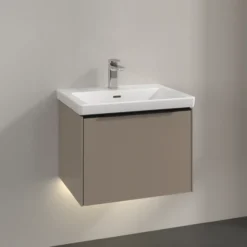 V&b subway 3.0 servantskap 57x42 black taupe m/lys håndtak i volcano