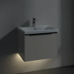 V&b subway 3.0 servantskap 57x42 black taupe m/lys håndtak i volcano