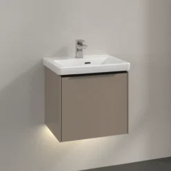 V&b subway 3.0 servantskap 47x42 black taupe m/lys håndtak i volcano