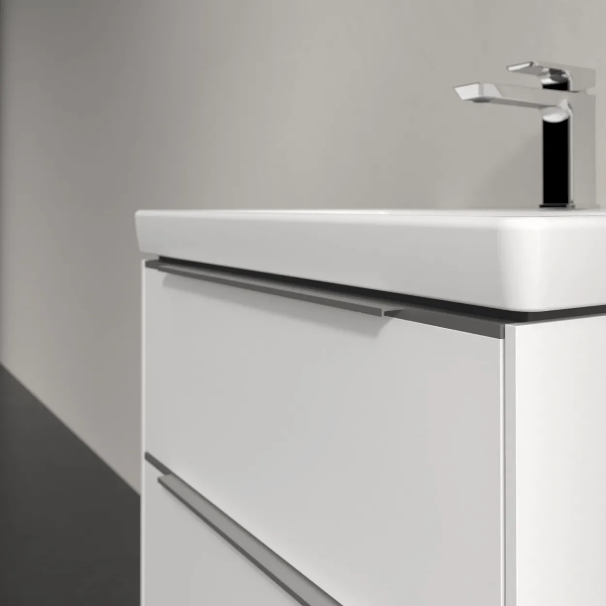 V&b subway 3.0 servantskap 57x47 brilliant white håndtak i krom