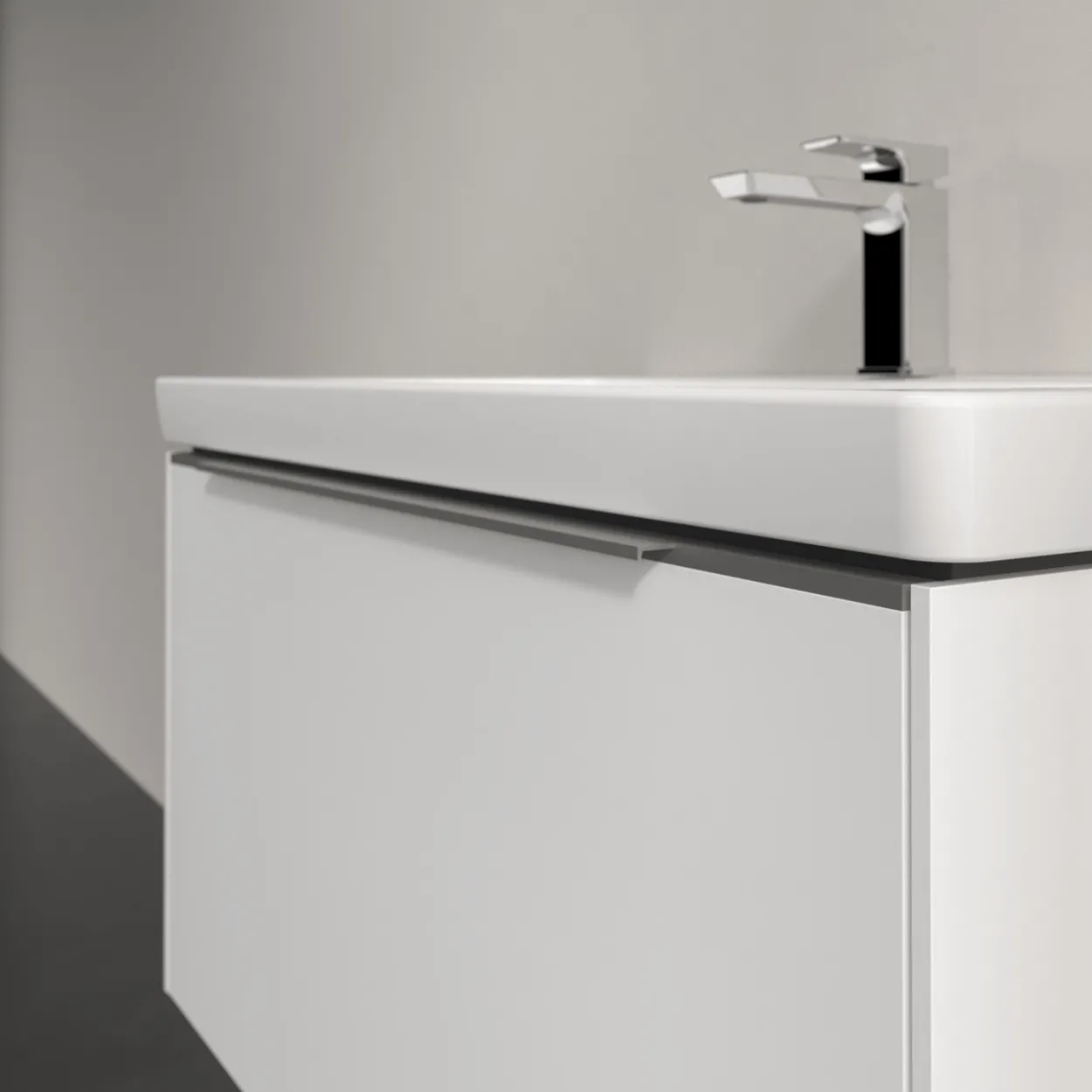 V&b subway 3.0 servantskap 77x42 brilliant white håndtak i krom