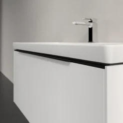 V&b subway 3.0 servantskap 97x42 brilliant white håndtak i volcano black