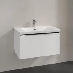 V&b subway 3.0 servantskap 77x42 brilliant white håndtak i volcano black