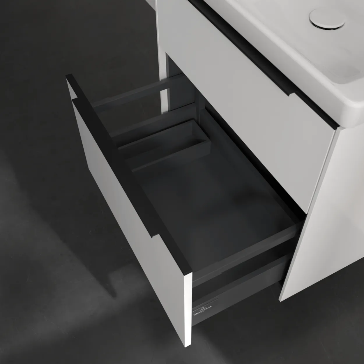 V&b subway 3.0 servantskap 62x57 brilliant white håndtak i volcano black