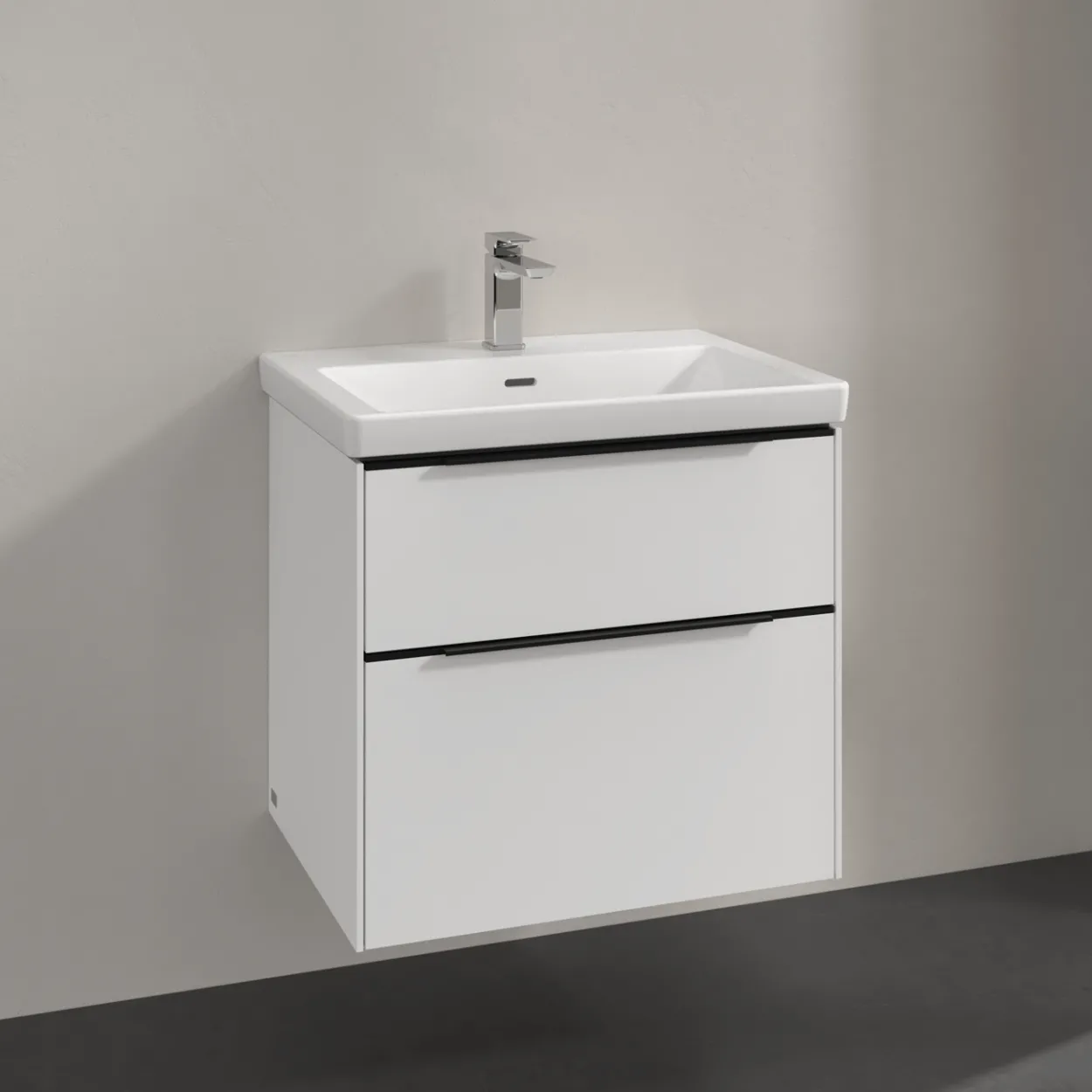 V&b subway 3.0 servantskap 62x57 brilliant white håndtak i volcano black