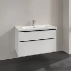 V&b subway 3.0 servantskap 97x57 brilliant white håndtak i volcano black