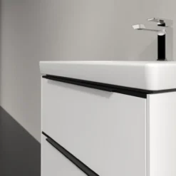 V&b subway 3.0 servantskap 57x47 brilliant white håndtak i volcano black