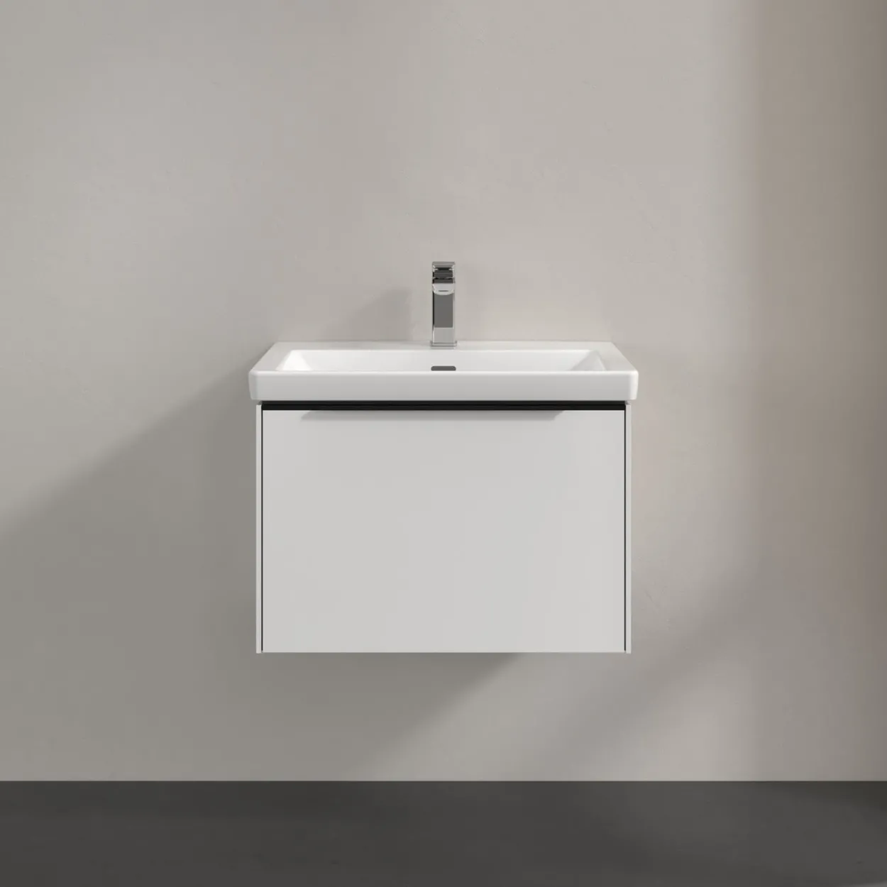 V&b subway 3.0 servantskap 66x42 brilliant white håndtak i volcano black