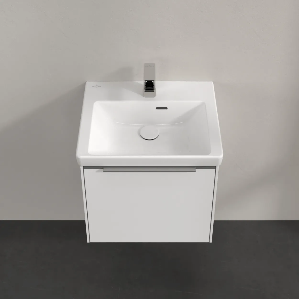 V&b subway 3.0 servantskap 47x42 brilliant white m/lys håndtak i krom