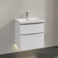 V&b subway 3.0 servantskap 57x47 brilliant white m/lys håndtak i krom