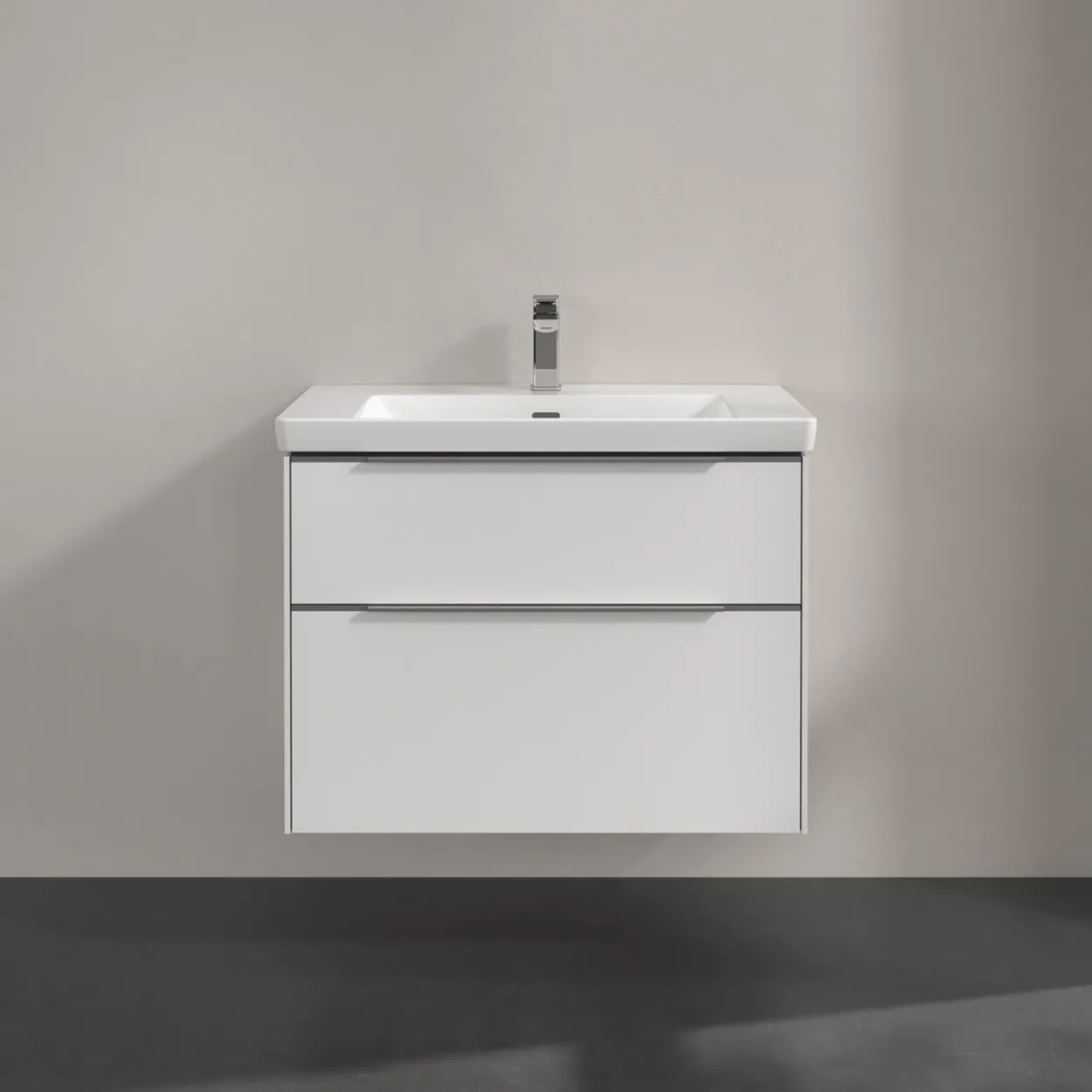 V&b subway 3.0 servantskap 77x57 brilliant white m/lys håndtak i krom