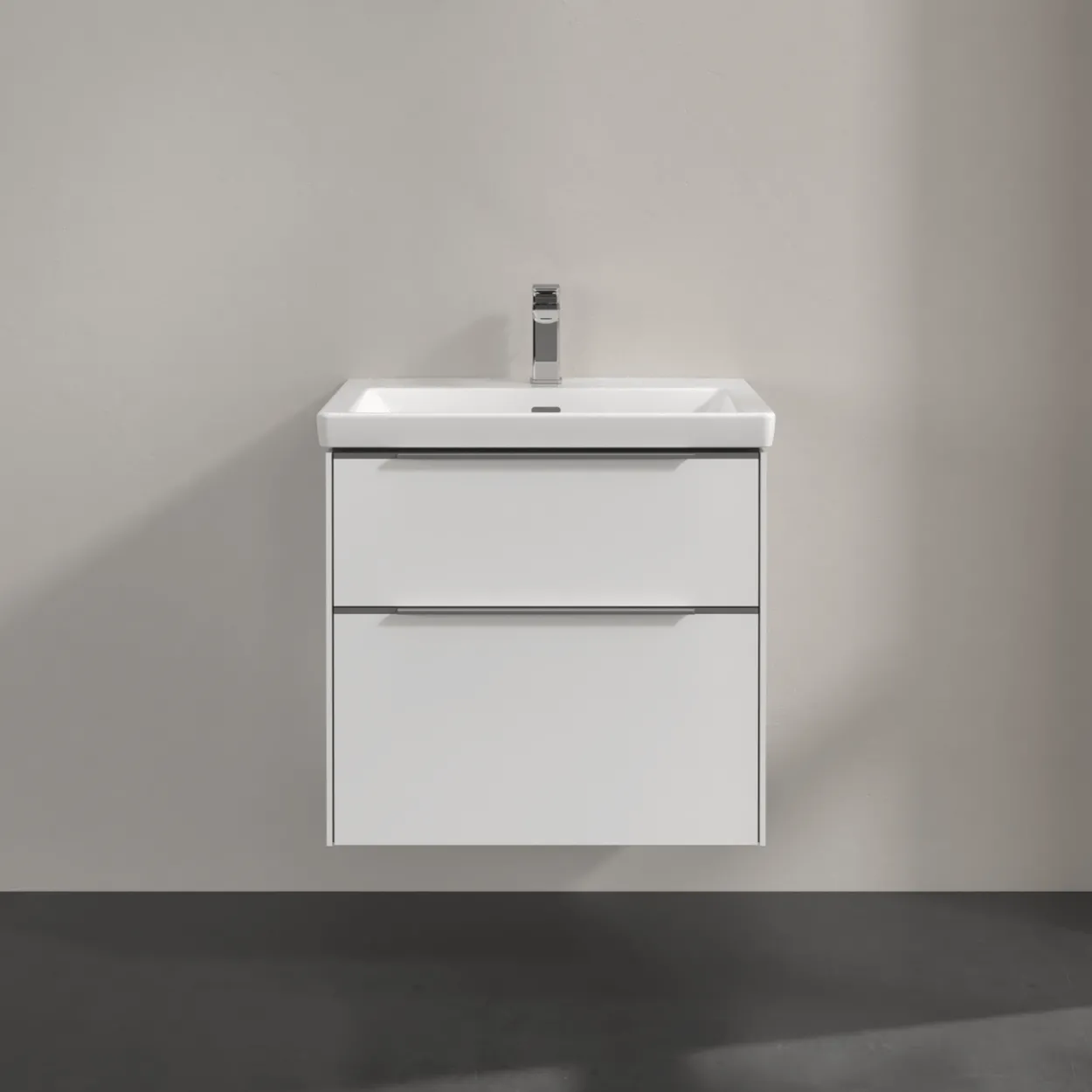 V&b subway 3.0 servantskap 62x57 brilliant white m/lys håndtak i krom