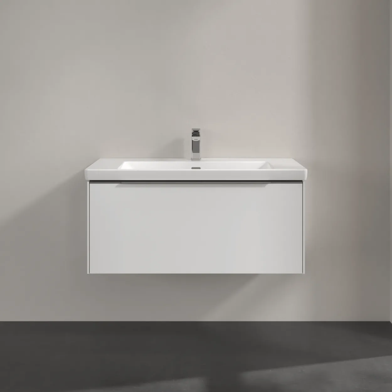 V&b subway 3.0 servantskap 97x42 brilliant white m/lys håndtak i krom