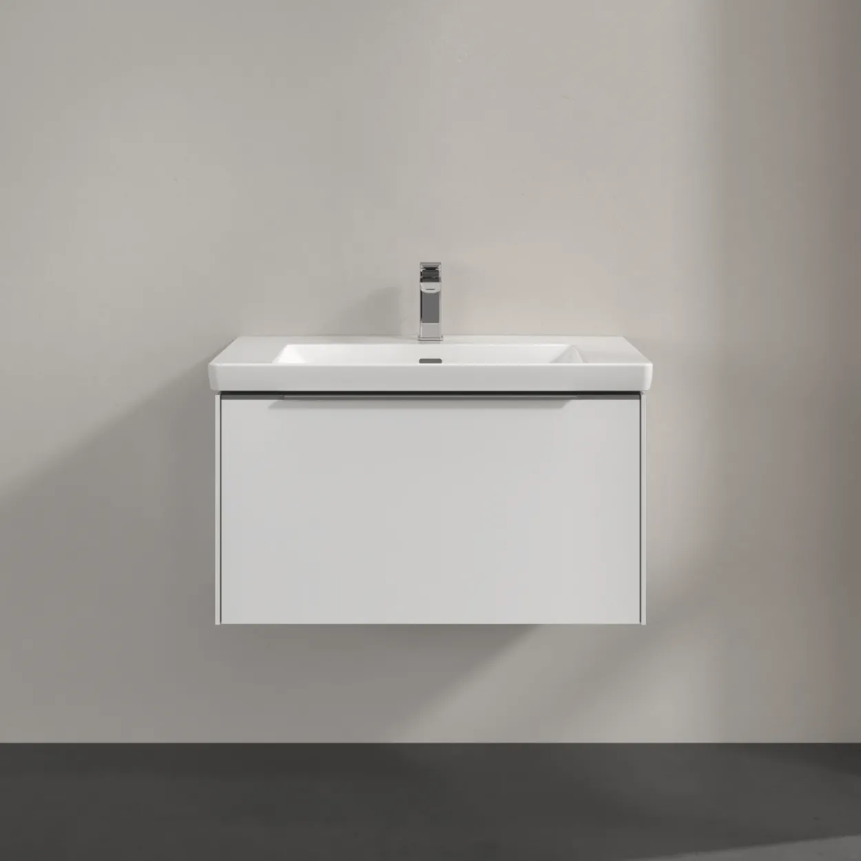 V&b subway 3.0 servantskap 77x42 brilliant white m/lys håndtak i krom