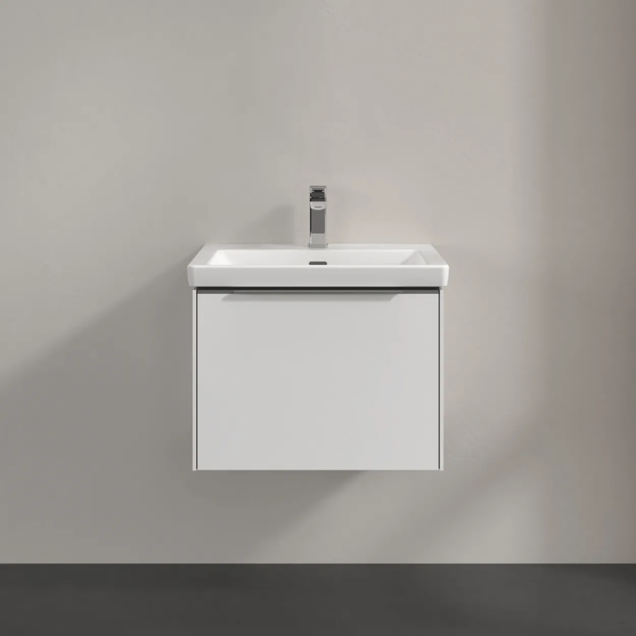 V&b subway 3.0 servantskap 57x42 brilliant white m/lys håndtak i krom