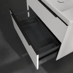 V&b subway 3.0 servantskap 77x57 brilliant white m/lys håndtak i volcano black