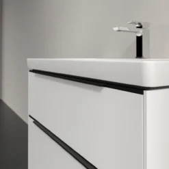 V&b subway 3.0 servantskap 77x57 brilliant white m/lys håndtak i volcano black