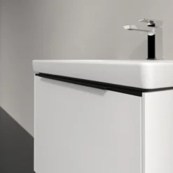 V&b subway 3.0 servantskap 66x42 brilliant white m/lys håndtak i volcano black